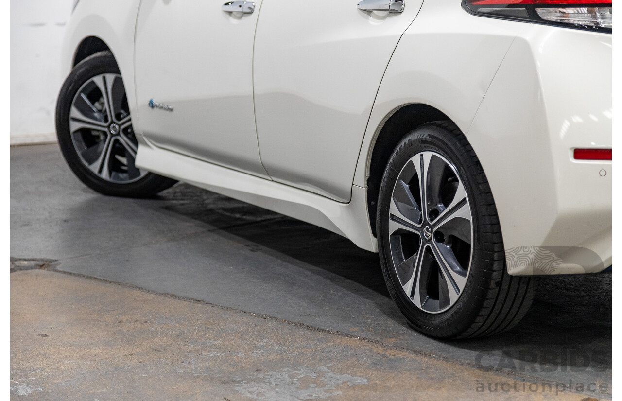 06/2019 Nissan Leaf ZE1 4d Hatchback Ivory Pearl White Dedicated Electric EV 110kw