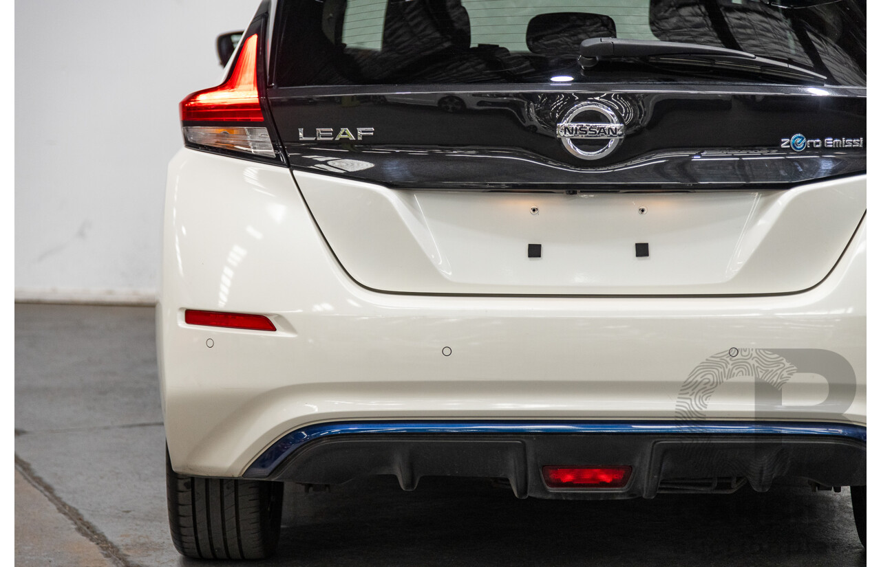 06/2019 Nissan Leaf ZE1 4d Hatchback Ivory Pearl White Dedicated Electric EV 110kw
