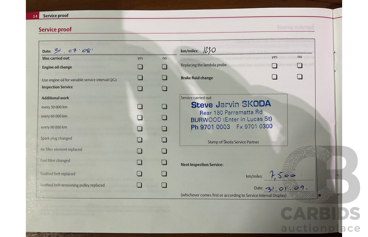 5/2008 Skoda Octavia RS 1Z 4d Sedan Candy White Turbo 2.0L