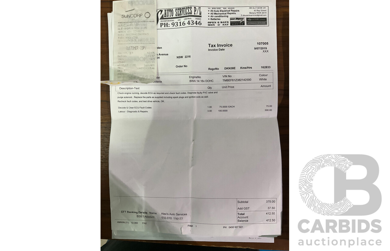 5/2008 Skoda Octavia RS 1Z 4d Sedan Candy White Turbo 2.0L