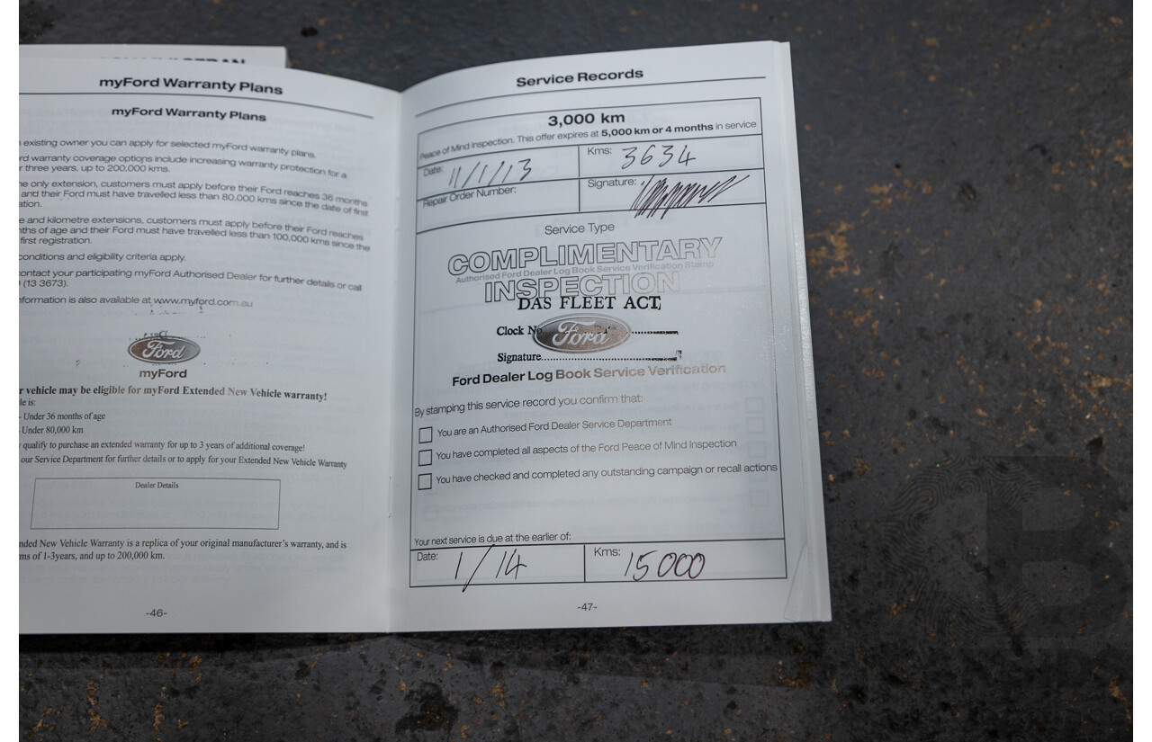 10/2012 Ford G6 E FG MK2 4d Sedan Emperor Red 4.0L