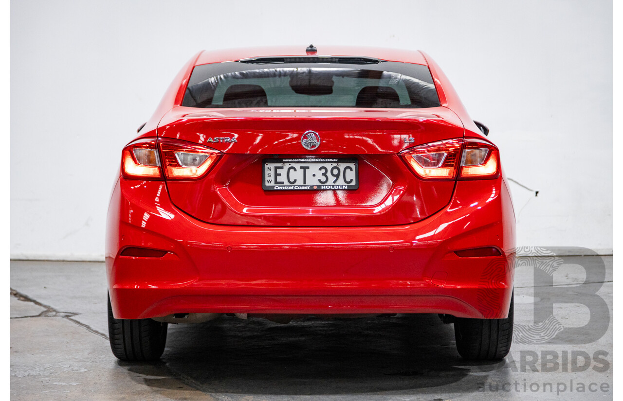 02/2018 Holden Astra LS BL 4d Sedan Absolute Red 1.4L