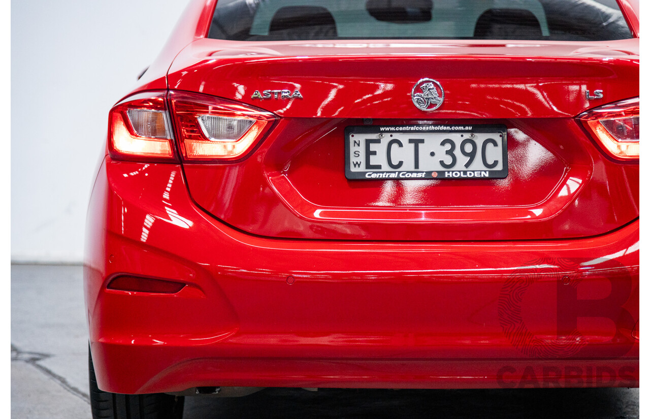 02/2018 Holden Astra LS BL 4d Sedan Absolute Red 1.4L