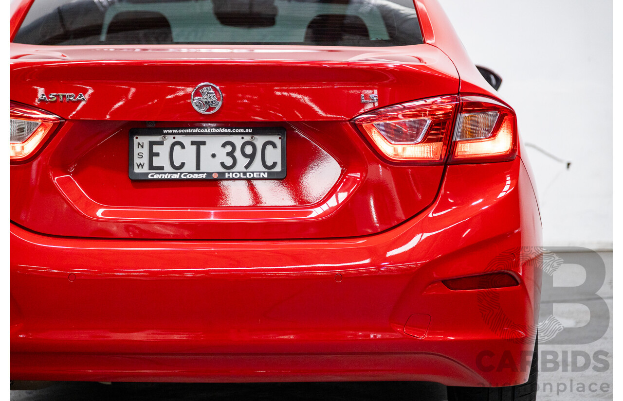 02/2018 Holden Astra LS BL 4d Sedan Absolute Red 1.4L