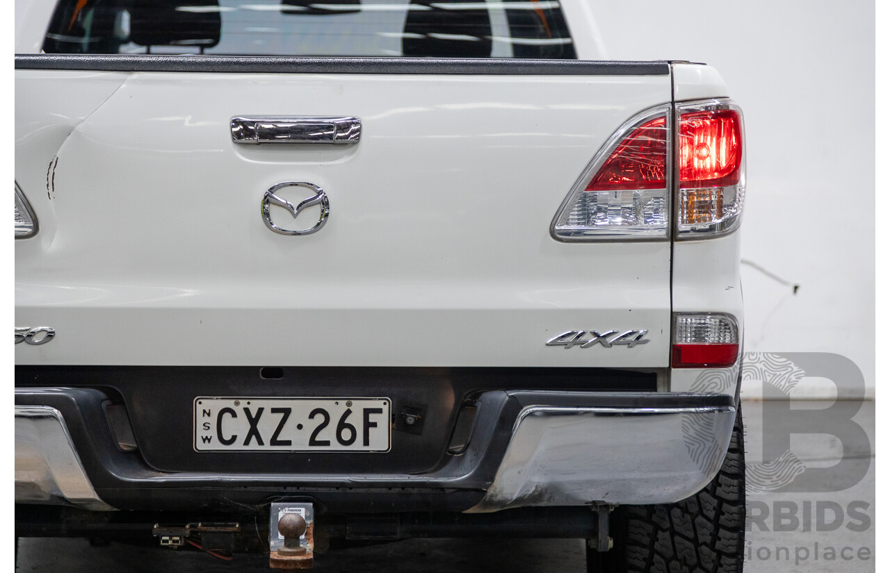 3/2015 Mazda BT50 XTR (4x4) MY15 Freestyle Utility White Turbo Diesel 3.2L
