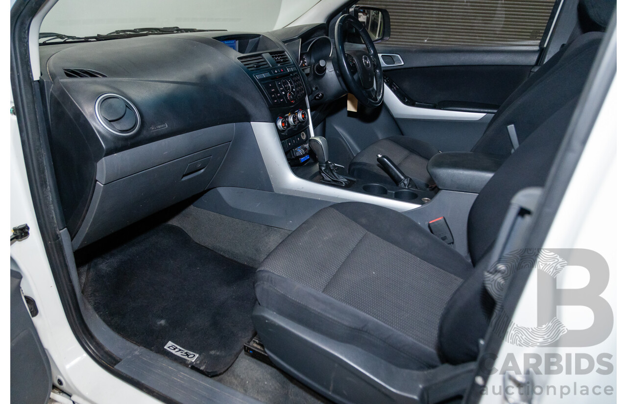 3/2015 Mazda BT50 XTR (4x4) MY15 Freestyle Utility White Turbo Diesel 3.2L