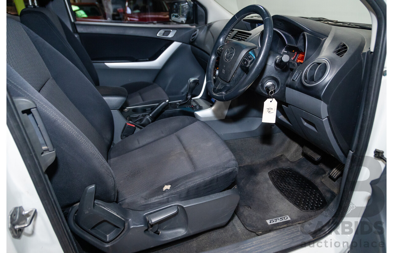 3/2015 Mazda BT50 XTR (4x4) MY15 Freestyle Utility White Turbo Diesel 3.2L