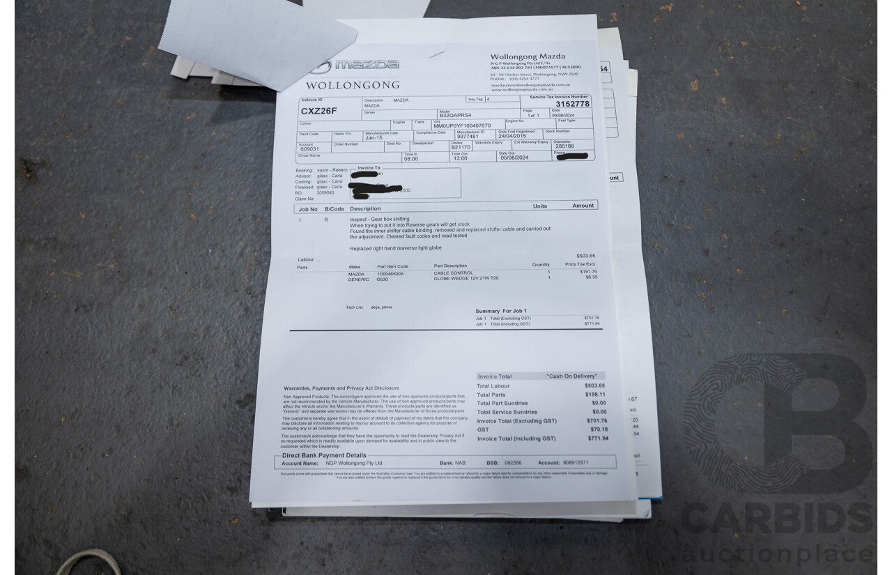 3/2015 Mazda BT50 XTR (4x4) MY15 Freestyle Utility White Turbo Diesel 3.2L