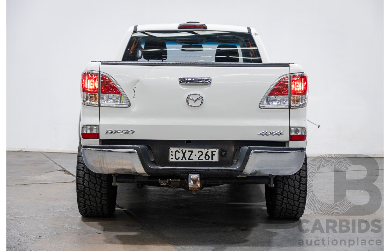 3/2015 Mazda BT50 XTR (4x4) MY15 Freestyle Utility White Turbo Diesel 3.2L