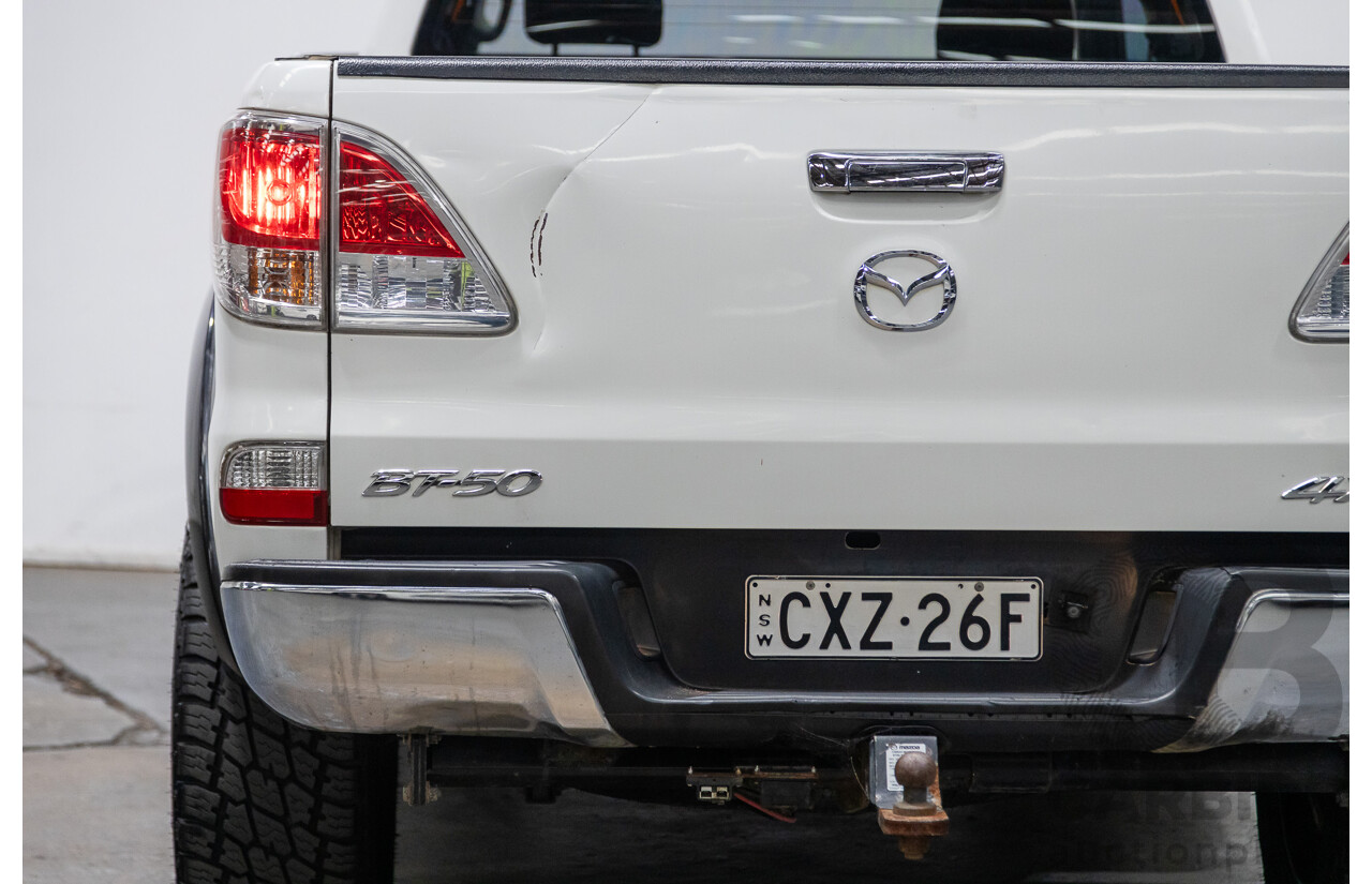 3/2015 Mazda BT50 XTR (4x4) MY15 Freestyle Utility White Turbo Diesel 3.2L
