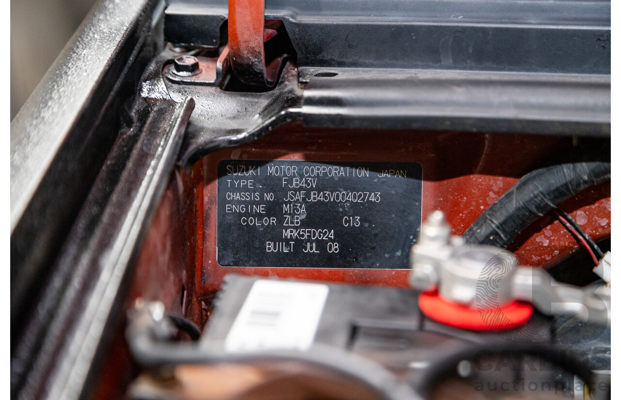 02/2009 Suzuki Jimny Sierra (4x4) 2d Wagon Raptor Coat Black 1.5L