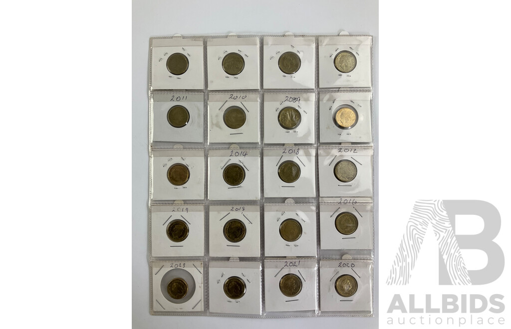 Australian Two Dollar Coins, Consecutive 2004 to 2023