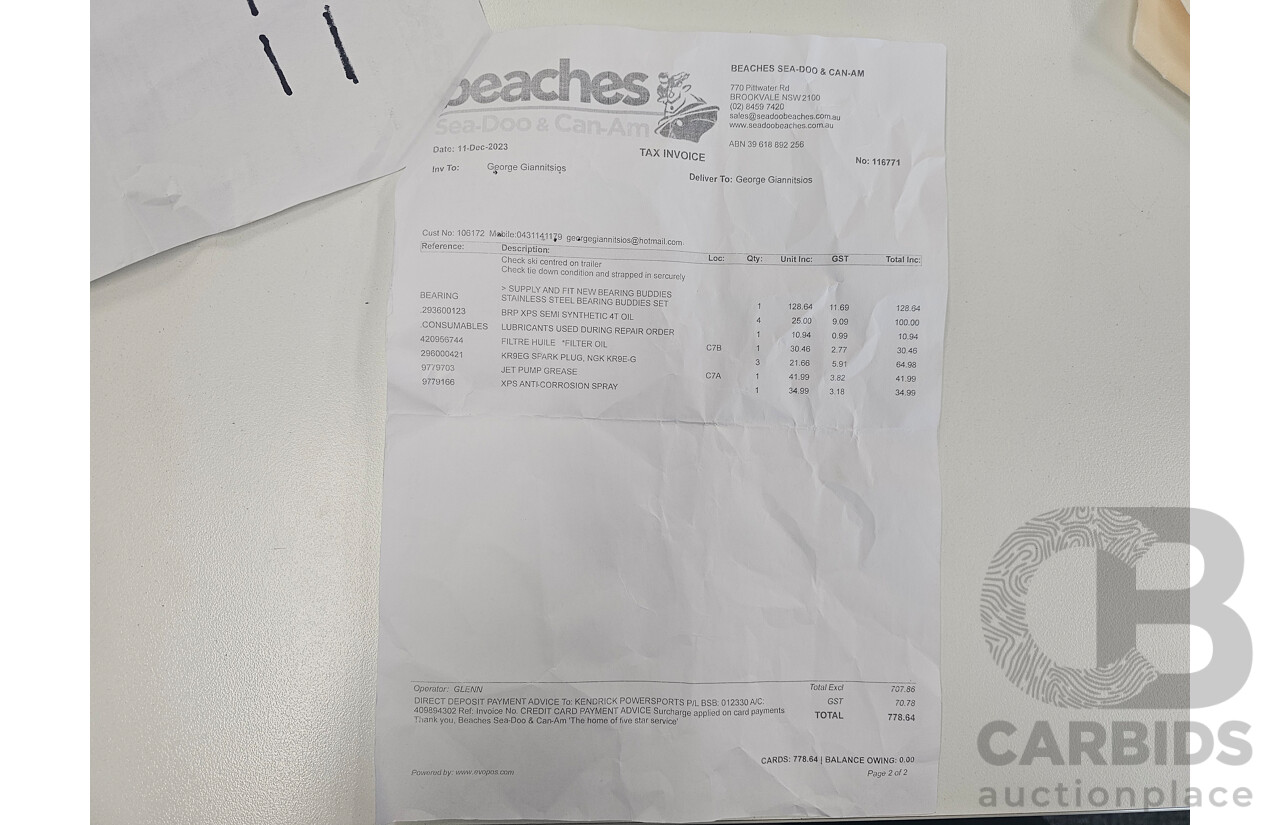 2019 Sea-Doo RXP-X 300 RS with Trailer - Supercharged 300HP