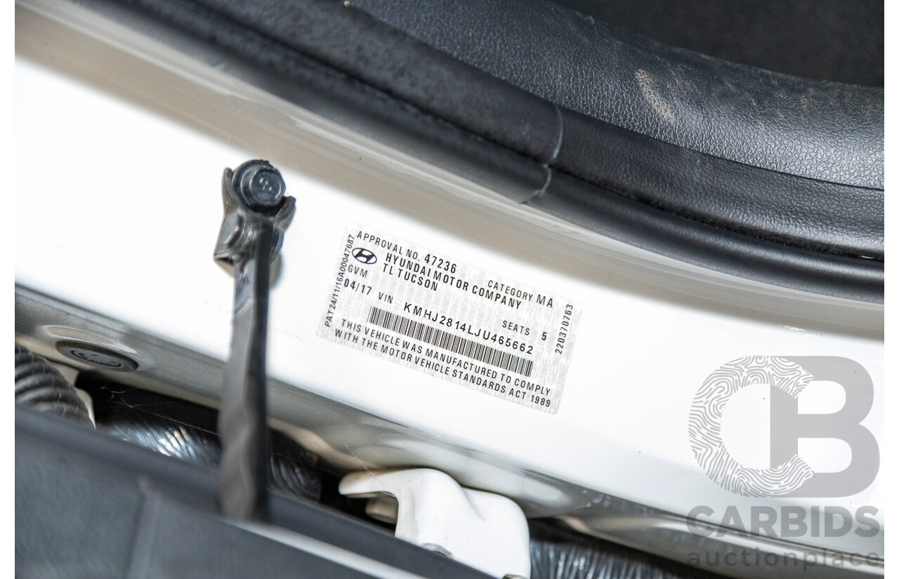 04/2017 Hyundai Tucson ACTIVE (FWD) FWD TL2 MY18 4D Wagon Pure White 2.0L