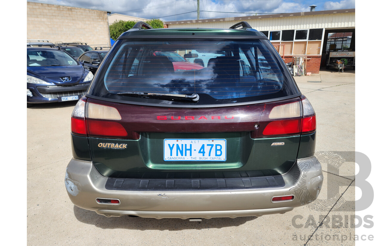 5/2001 Subaru Outback MY01 4d Wagon Green 2.5L