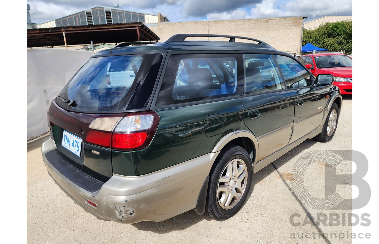 5/2001 Subaru Outback MY01 4d Wagon Green 2.5L