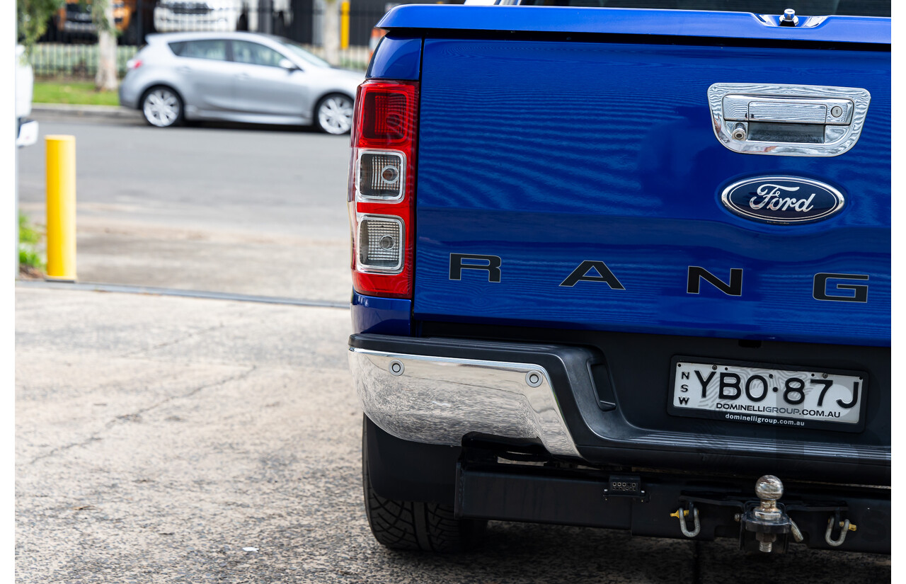 1/2014 Ford Ranger XLT 3.2 Hi-Rider (4x2) PX Crew Cab P/Up Aurora Blue Turbo Diesel 3.2L