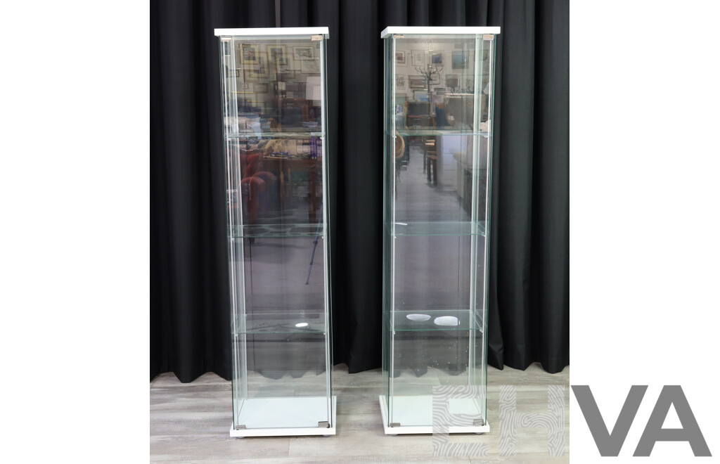 Pair of Modern Glass Display Cabinets