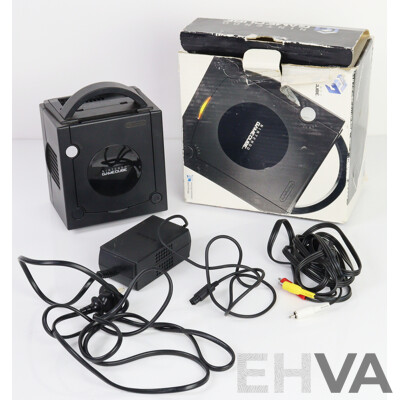 Vintage Nintendo GameCube in Original Box with Two Nintendo GameCube Controllers, One in Original Box, Nintendo GameCube Memory Card 251, Metroid Prime in Original Case and Legend of Zelda the Windwaker in Original Case