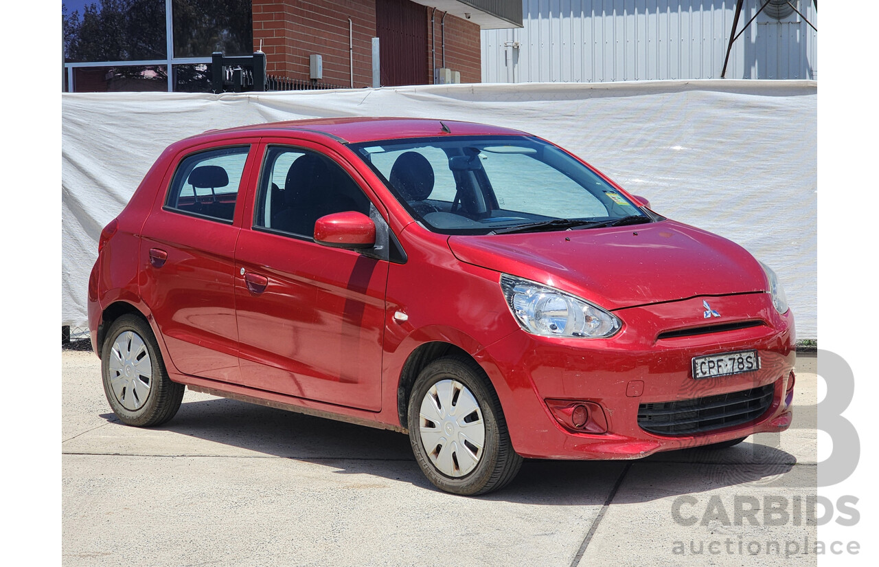 7/2013 Mitsubishi Mirage ES LA 5d Hatchback Red 1.2L