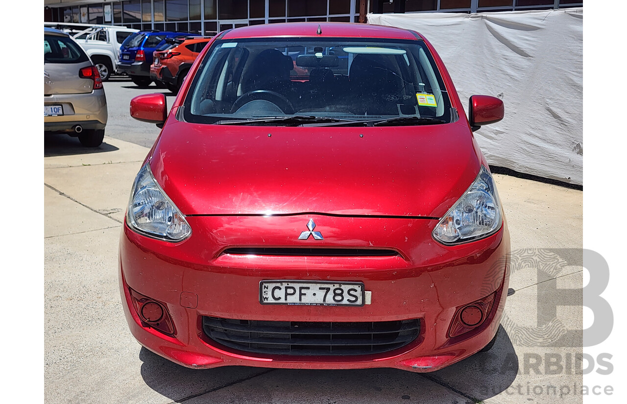 7/2013 Mitsubishi Mirage ES LA 5d Hatchback Red 1.2L
