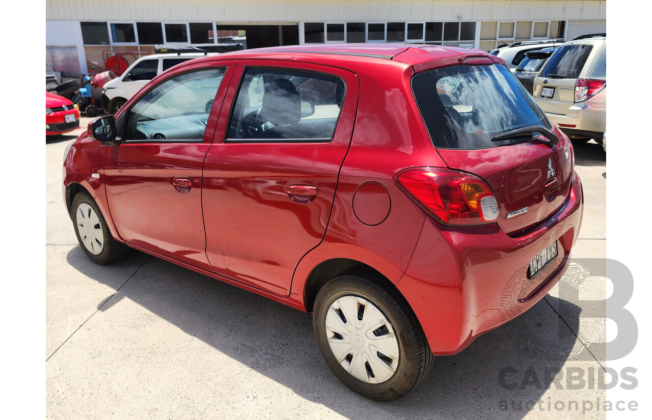 7/2013 Mitsubishi Mirage ES LA 5d Hatchback Red 1.2L