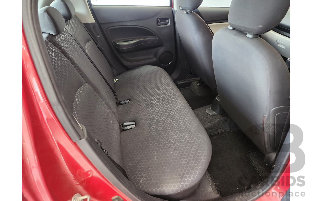 7/2013 Mitsubishi Mirage ES LA 5d Hatchback Red 1.2L
