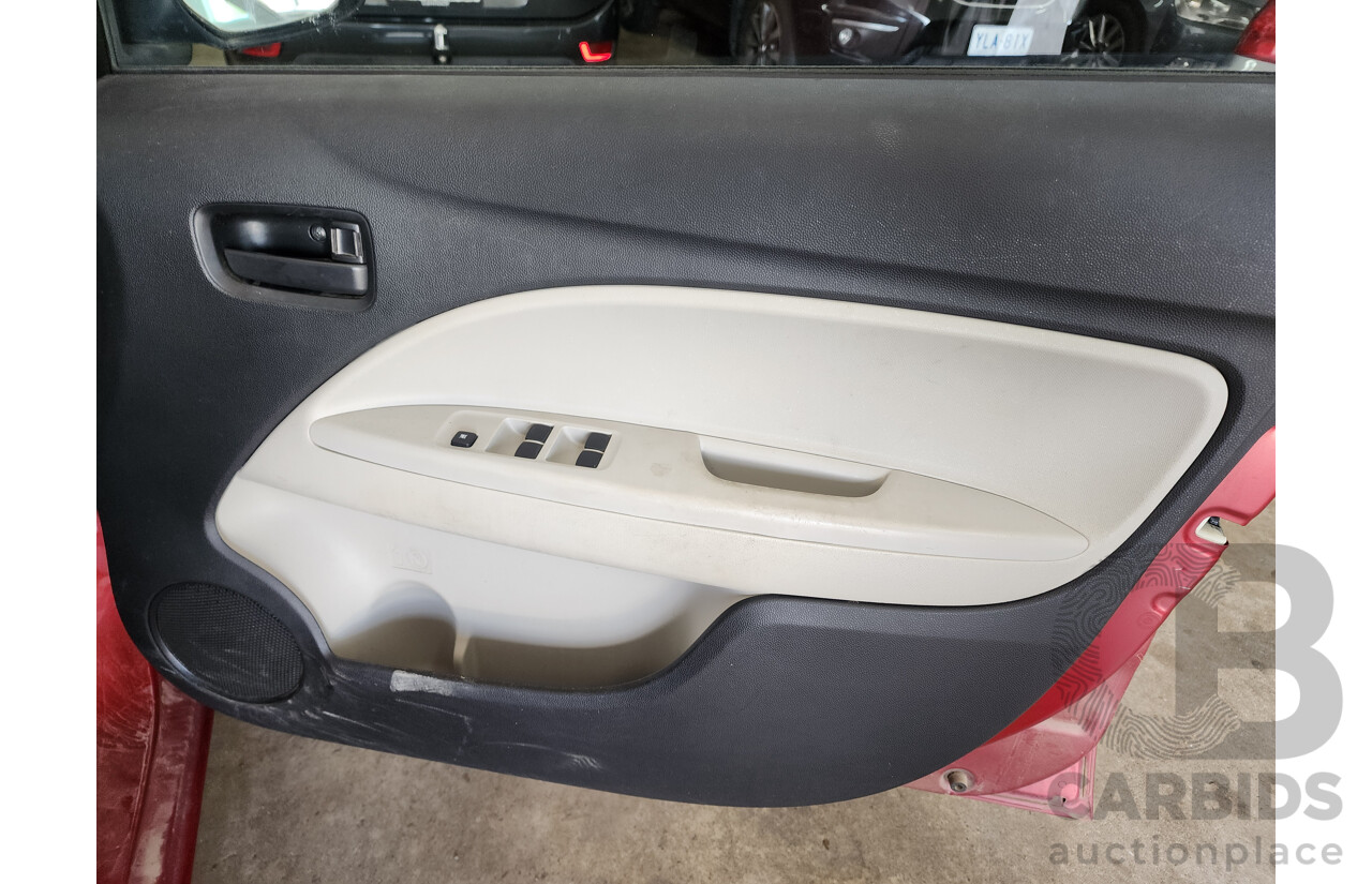 7/2013 Mitsubishi Mirage ES LA 5d Hatchback Red 1.2L