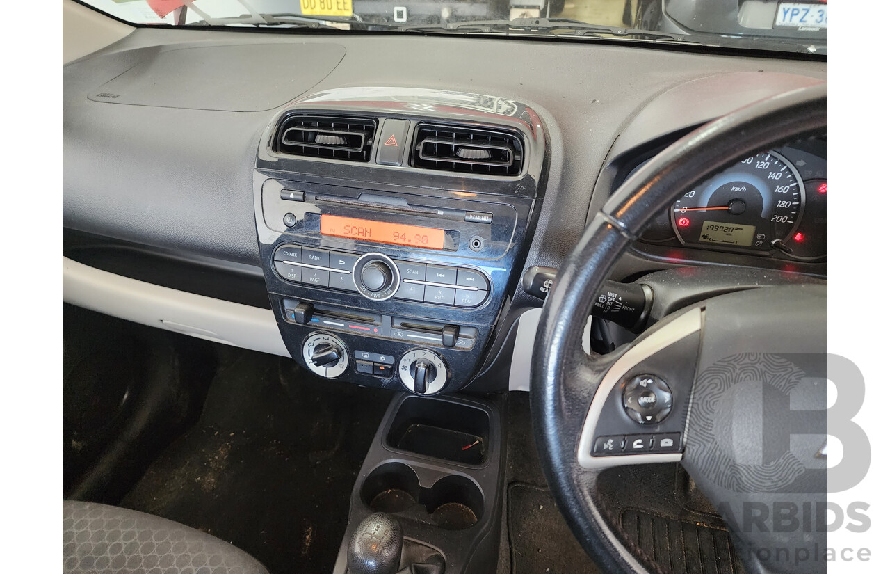 7/2013 Mitsubishi Mirage ES LA 5d Hatchback Red 1.2L