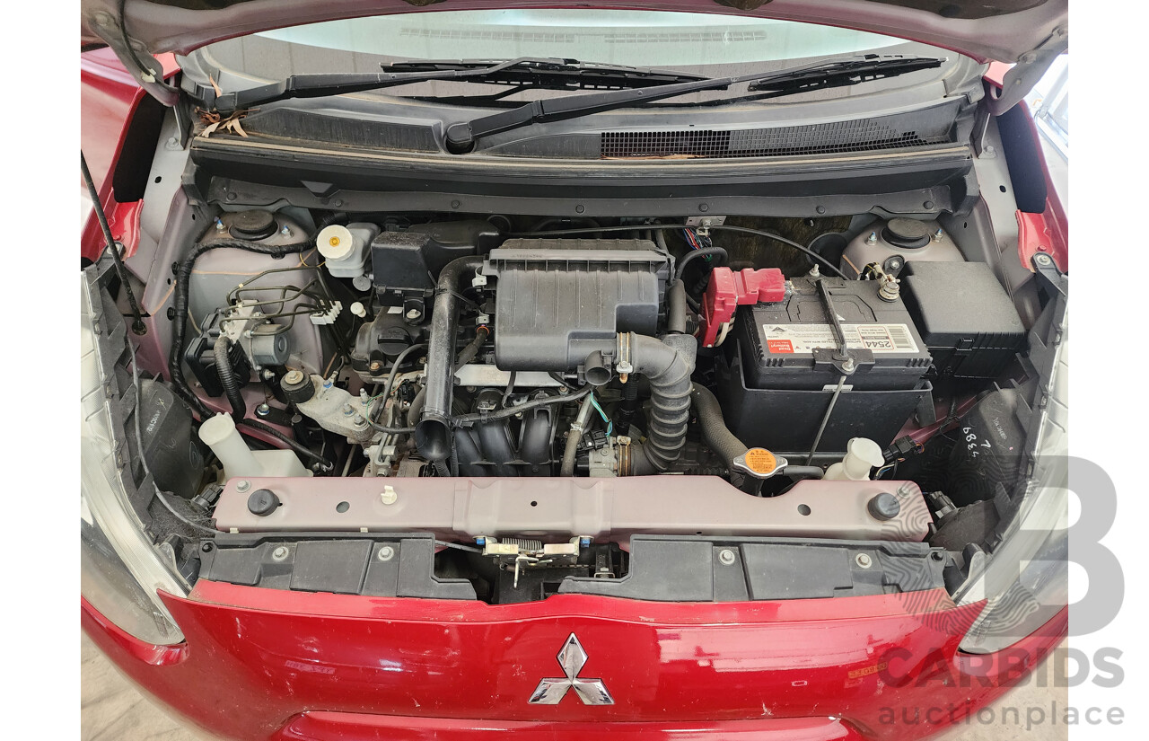 7/2013 Mitsubishi Mirage ES LA 5d Hatchback Red 1.2L