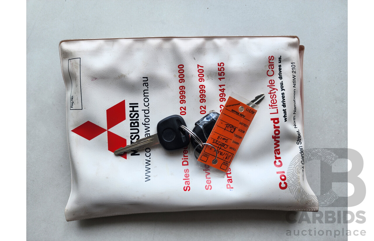 7/2013 Mitsubishi Mirage ES LA 5d Hatchback Red 1.2L