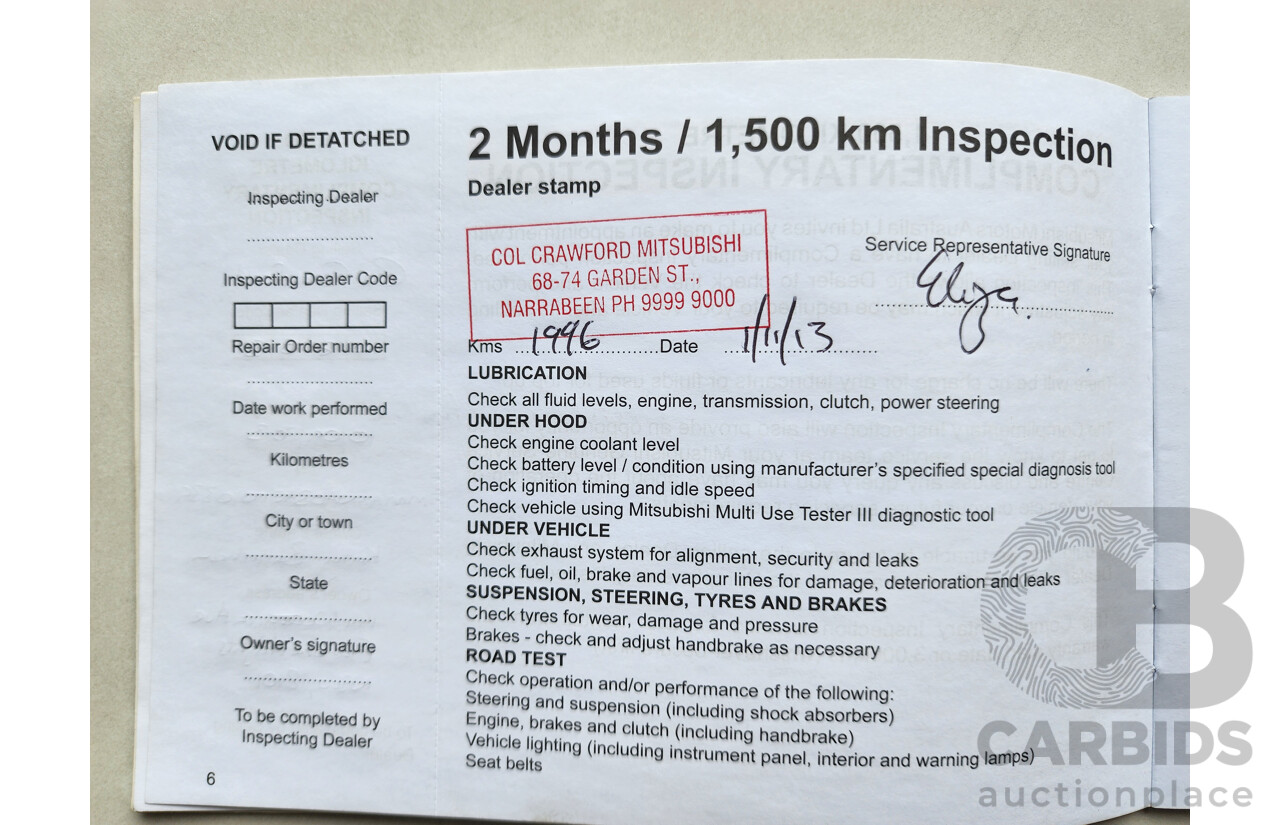 7/2013 Mitsubishi Mirage ES LA 5d Hatchback Red 1.2L