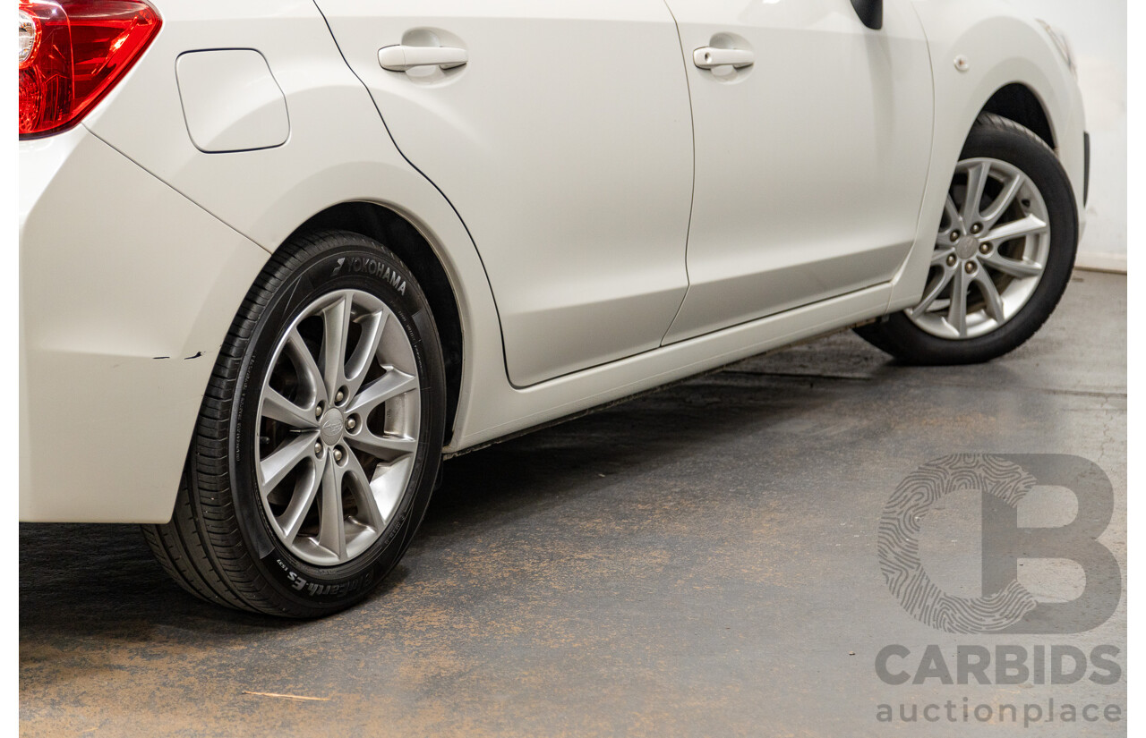 10/2014 Subaru Impreza X Limited Edition (AWD) MY14 5d Hatchback Satin White Pearl 2.0L