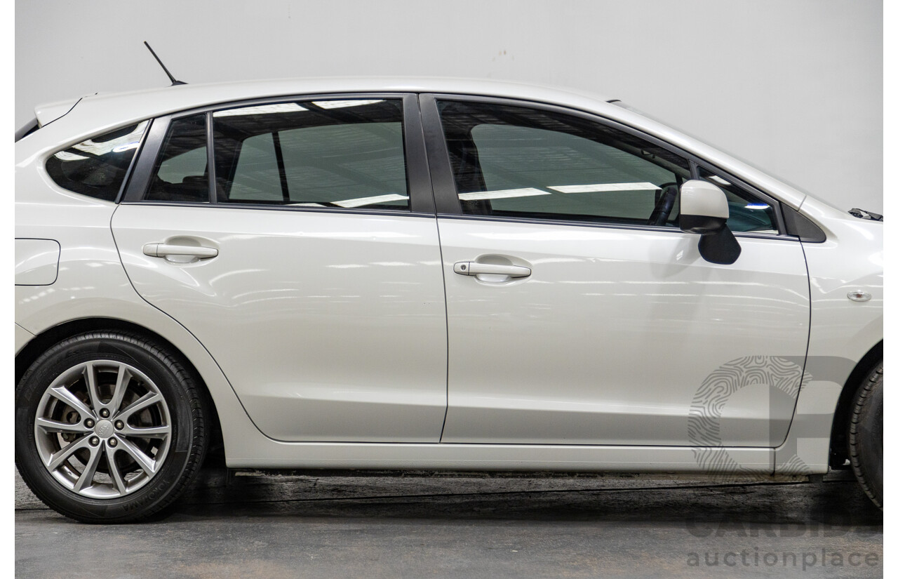 10/2014 Subaru Impreza X Limited Edition (AWD) MY14 5d Hatchback Satin White Pearl 2.0L