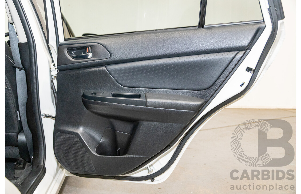 10/2014 Subaru Impreza X Limited Edition (AWD) MY14 5d Hatchback Satin White Pearl 2.0L