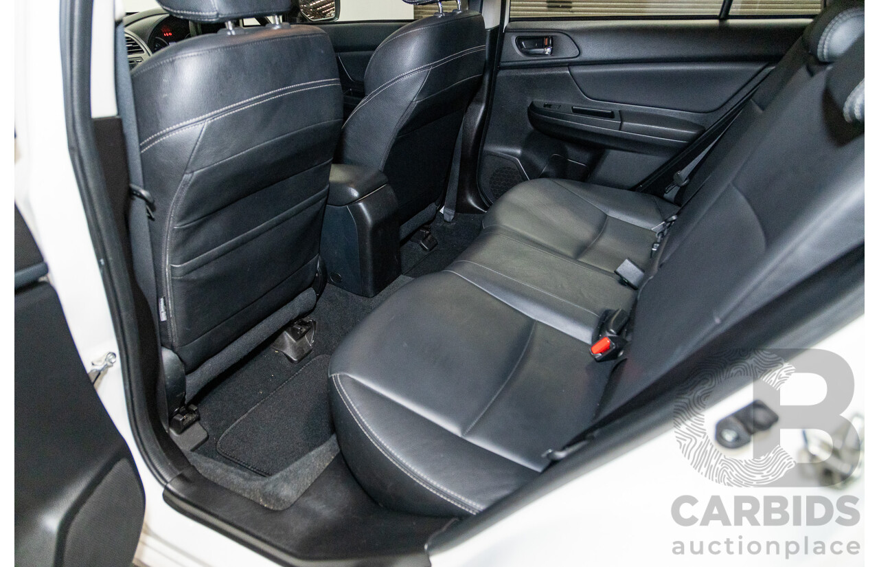 10/2014 Subaru Impreza X Limited Edition (AWD) MY14 5d Hatchback Satin White Pearl 2.0L