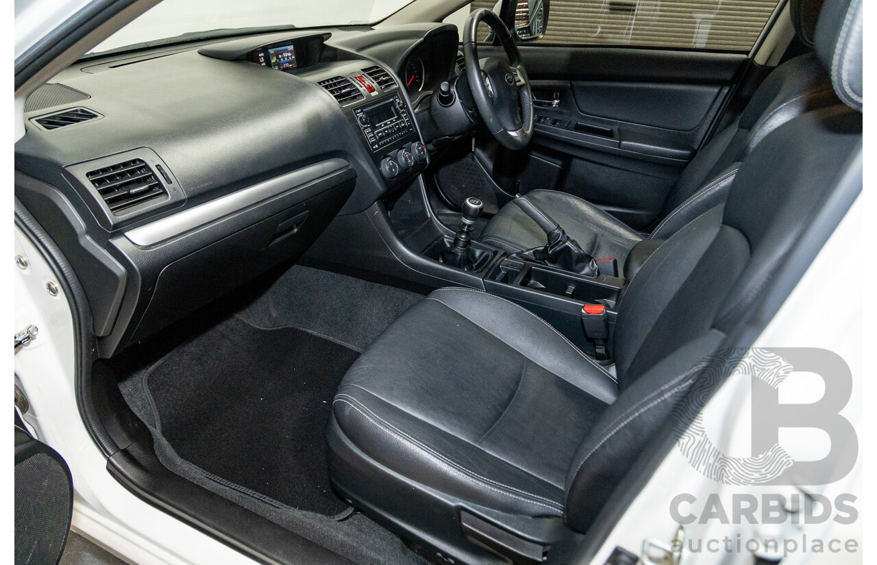 10/2014 Subaru Impreza X Limited Edition (AWD) MY14 5d Hatchback Satin White Pearl 2.0L