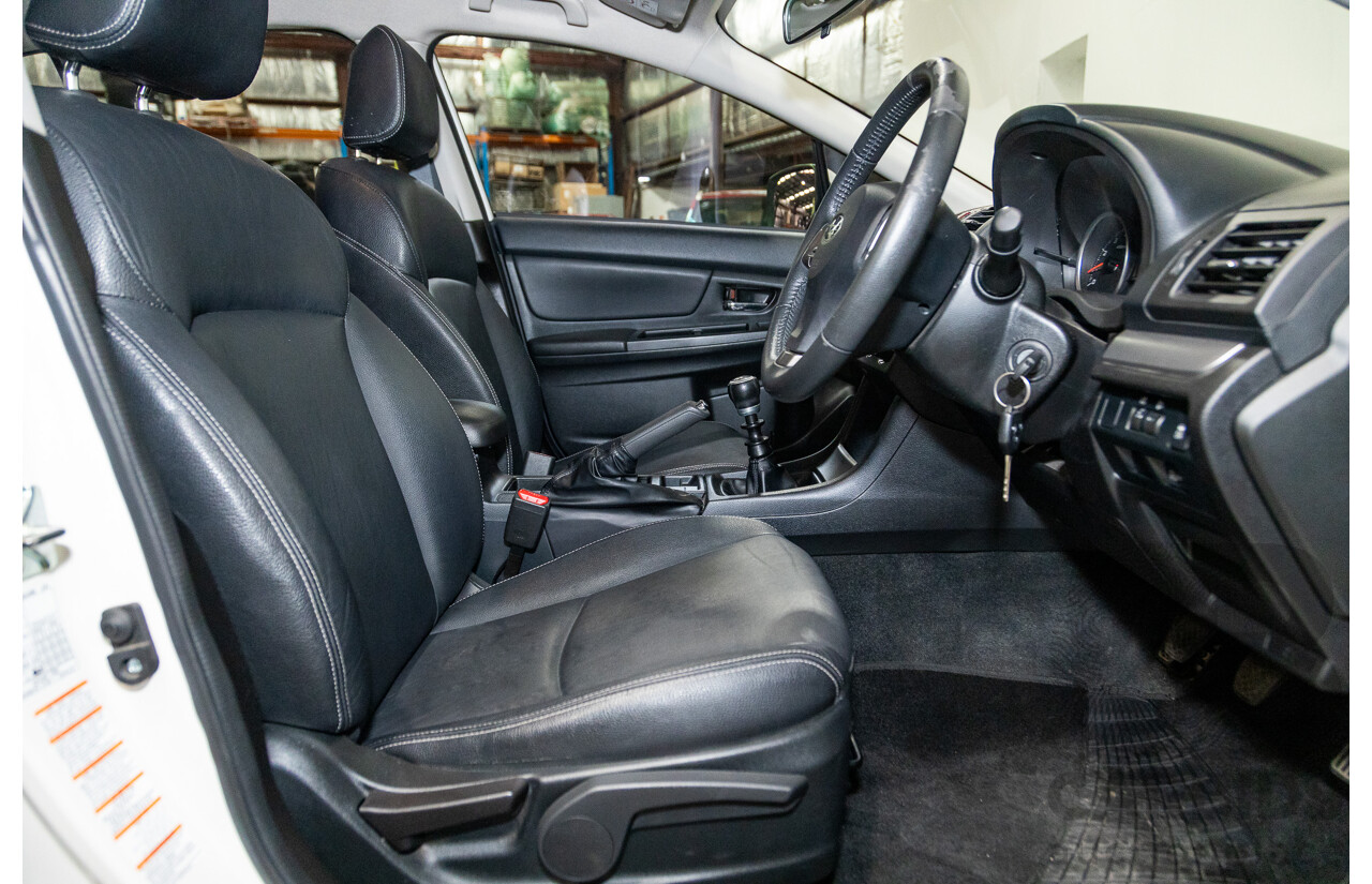 10/2014 Subaru Impreza X Limited Edition (AWD) MY14 5d Hatchback Satin White Pearl 2.0L