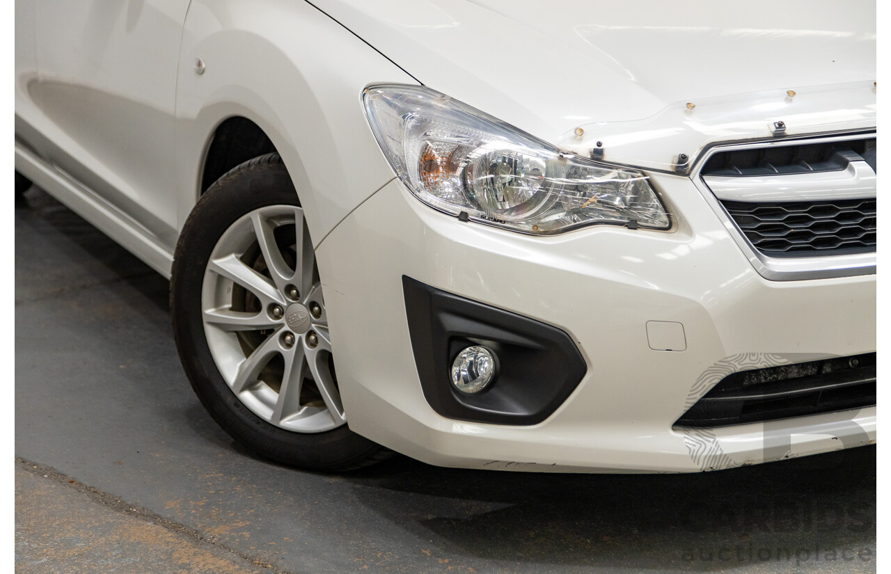 10/2014 Subaru Impreza X Limited Edition (AWD) MY14 5d Hatchback Satin White Pearl 2.0L