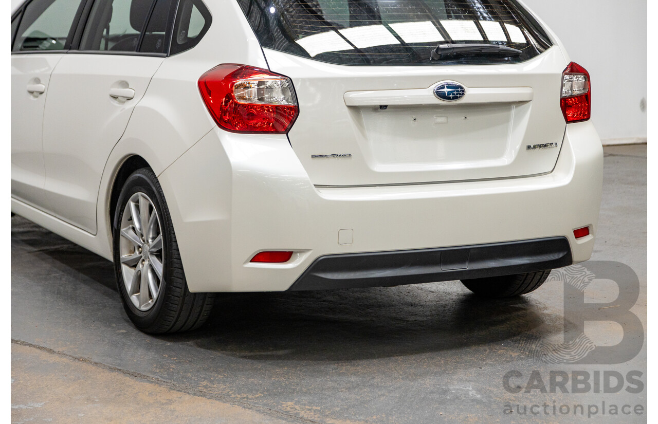 10/2014 Subaru Impreza X Limited Edition (AWD) MY14 5d Hatchback Satin White Pearl 2.0L