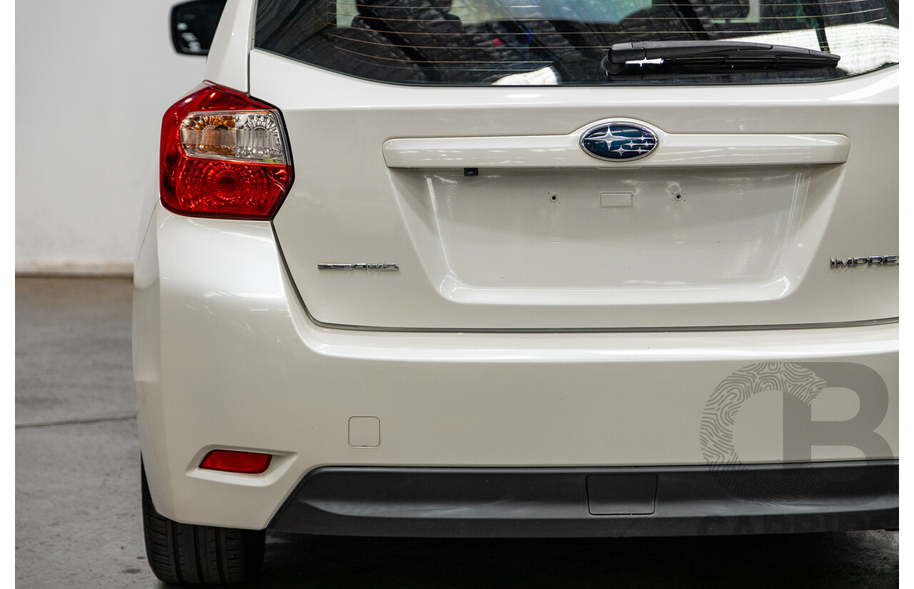 10/2014 Subaru Impreza X Limited Edition (AWD) MY14 5d Hatchback Satin White Pearl 2.0L