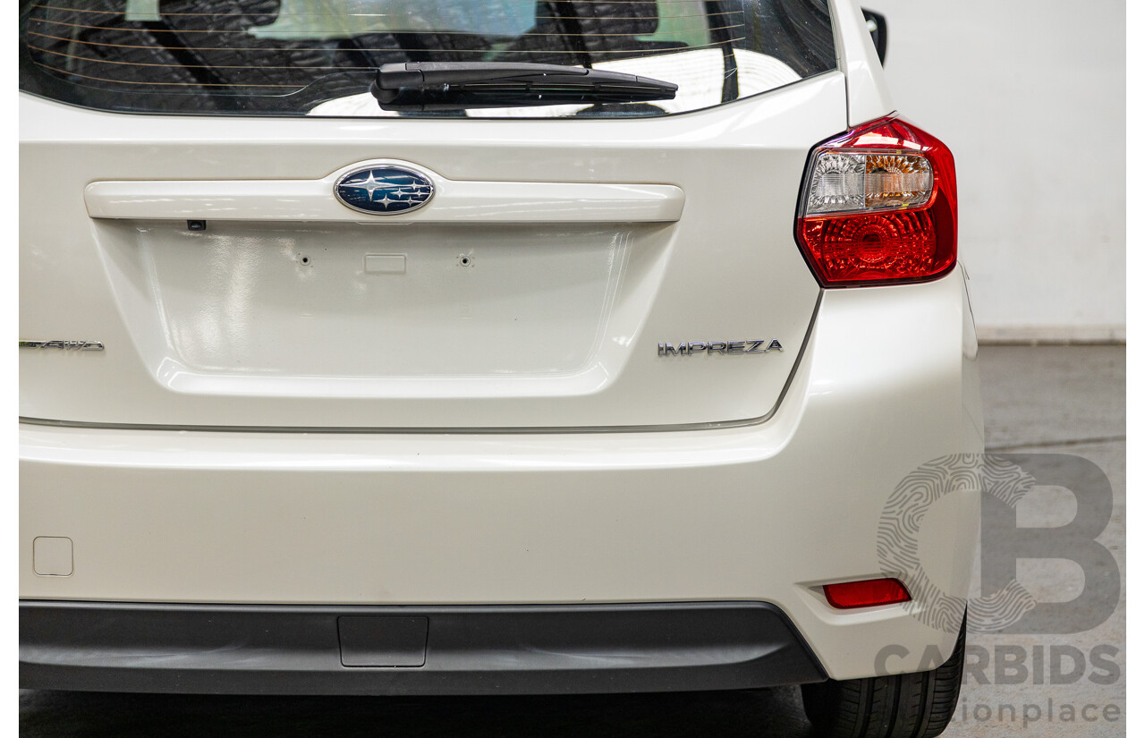 10/2014 Subaru Impreza X Limited Edition (AWD) MY14 5d Hatchback Satin White Pearl 2.0L