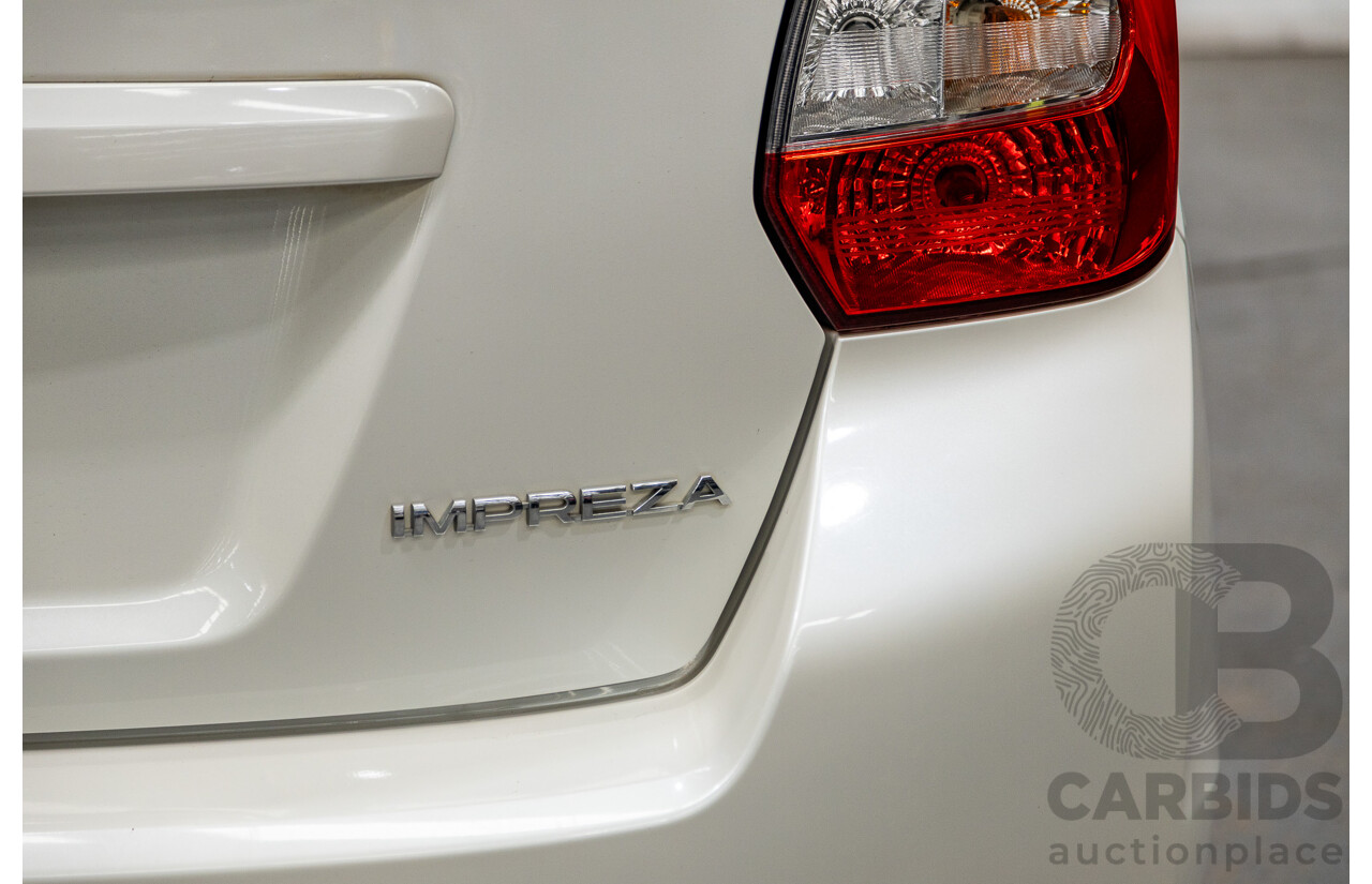 10/2014 Subaru Impreza X Limited Edition (AWD) MY14 5d Hatchback Satin White Pearl 2.0L