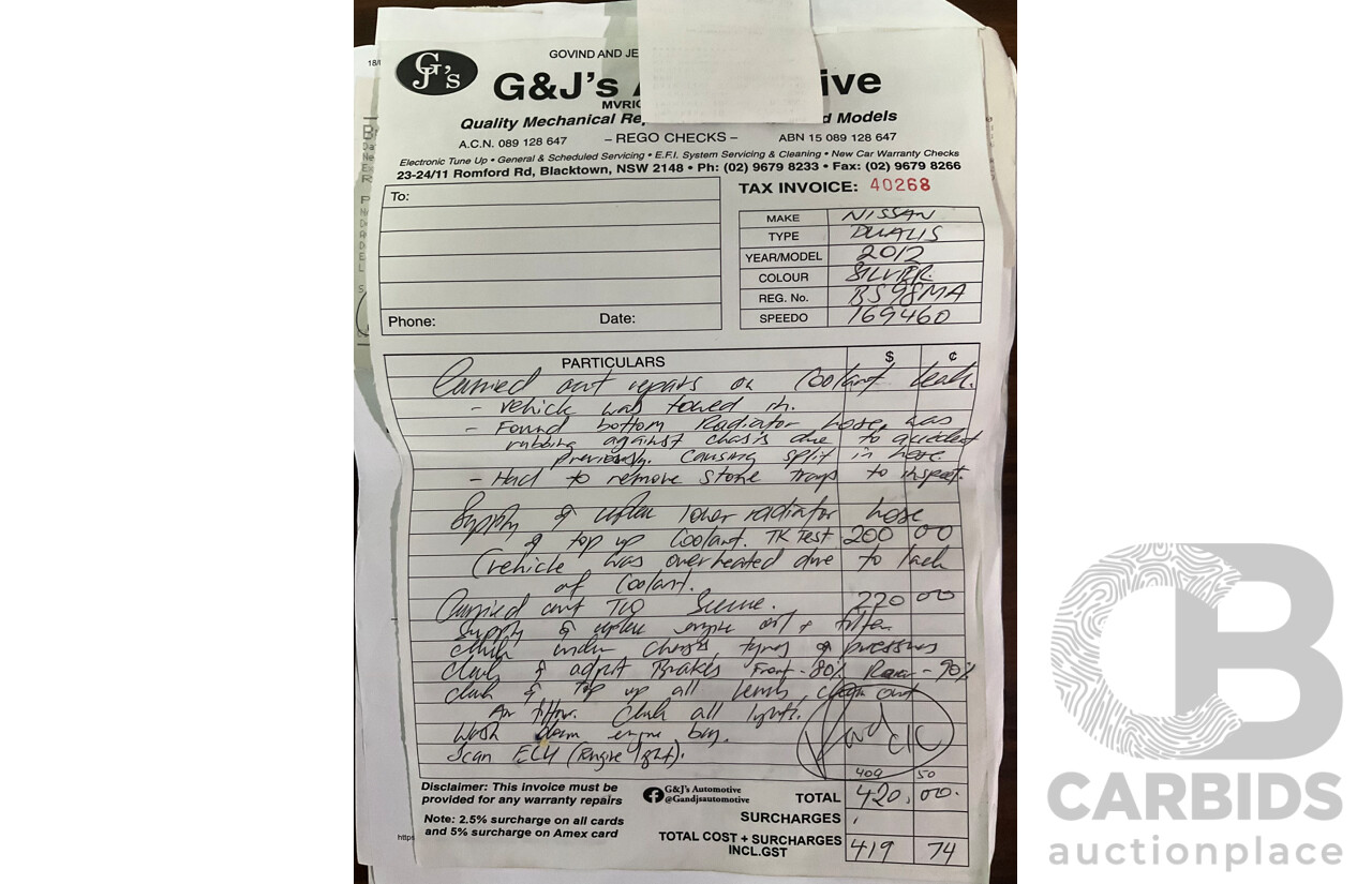 9/2012 Nissan Dualis ST (4x2) J10 SERIES 3 4d Wagon Blade Silver Metallic 2.0L