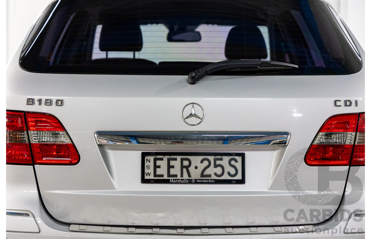 9/2010 Mercedes-Benz B180 CDI 245 MY11 5d Hatchback Polar Silver Metallic Turbo Diesel 2.0L