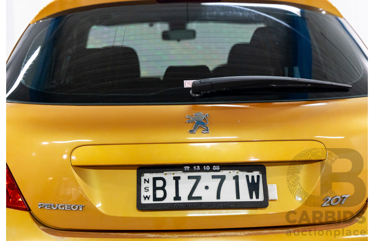 2/2009 Peugeot 207 XT  5d Hatchback Orange Salamanque Metallic 1.6L