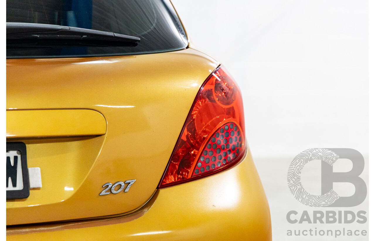 2/2009 Peugeot 207 XT  5d Hatchback Orange Salamanque Metallic 1.6L