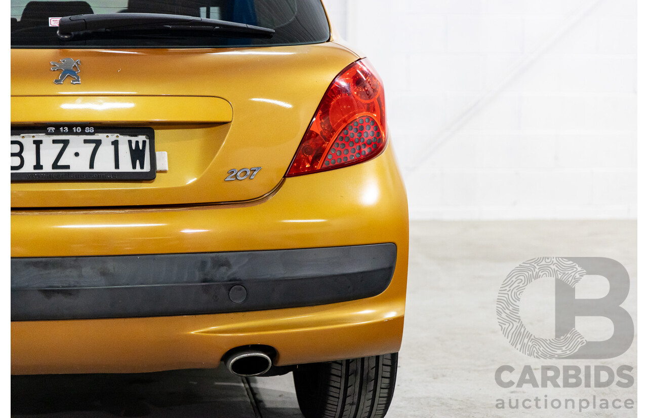 2/2009 Peugeot 207 XT  5d Hatchback Orange Salamanque Metallic 1.6L