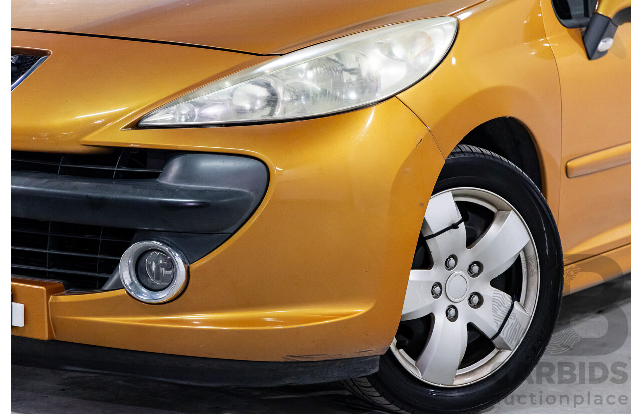 2/2009 Peugeot 207 XT  5d Hatchback Orange Salamanque Metallic 1.6L