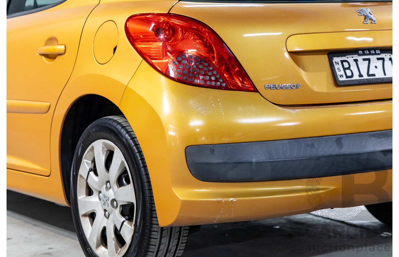 2/2009 Peugeot 207 XT  5d Hatchback Orange Salamanque Metallic 1.6L